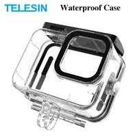hot telesin dive water case for gopro hero 9 action camera accessories hardened glass protective cover for gopro hero 9