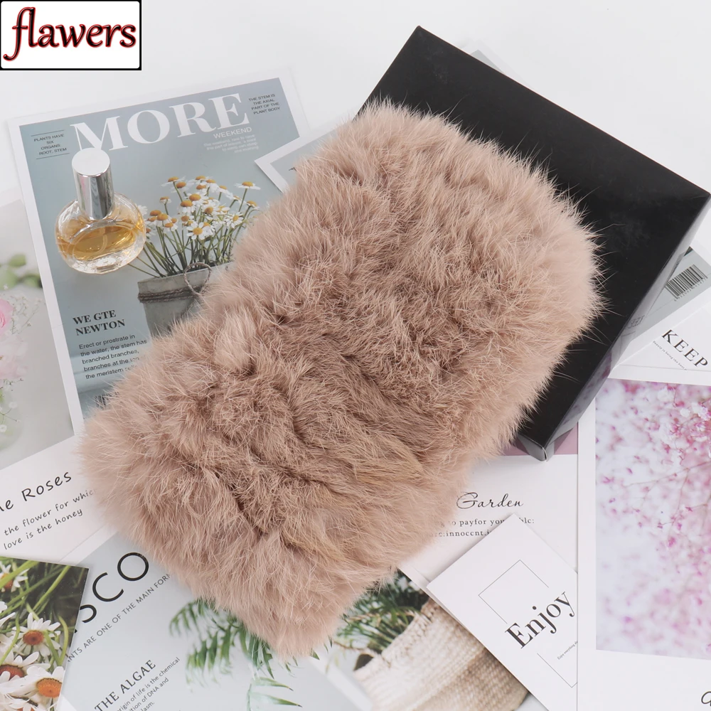 

Hot Sell Winter Girl Real Rabbit Fur Scarf Natural Rabbit Fur Ring Muffler Lady Warm Fluffy Genuine Rabbit Fur Scarves Headband