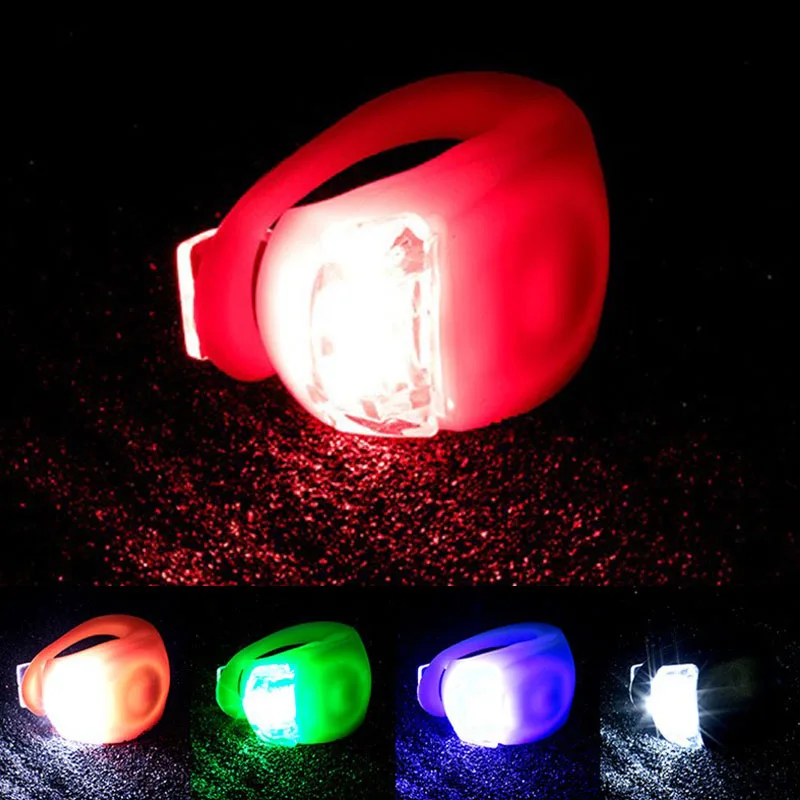 

Bicycle Light Cycling LED Head Front Rear Wheel Silicone Bike Light Waterproof Flashlight with Battery Tail Light Bike Lamp