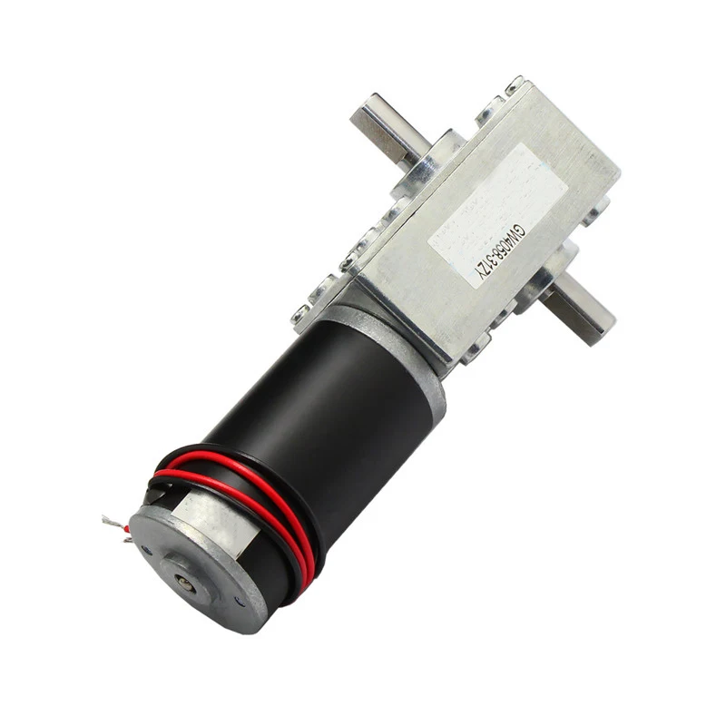 

DC Motor 12V/24V 110rpm/220rpm Reduction Motor Worm Gear Box Motor GW4058-31ZY Two-axis Shaft Curtain Motor Worm Gear Motor