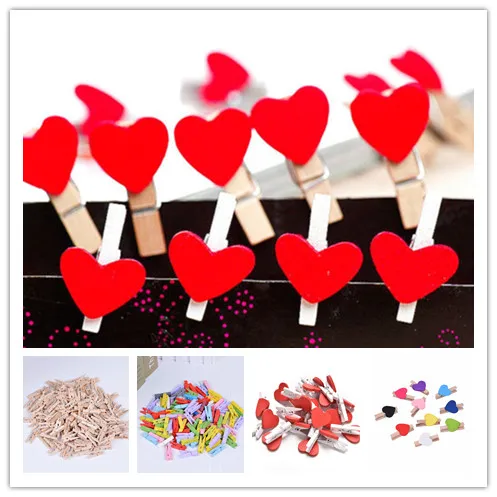 10/20/50 шт Мини натуральные деревянные зажимы для фото прищепка декорирования