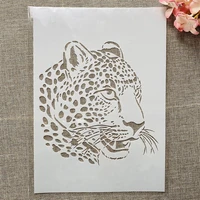 a4 29cm leopard diy layering stencils wall painting scrapbook coloring embossing album decorative template
