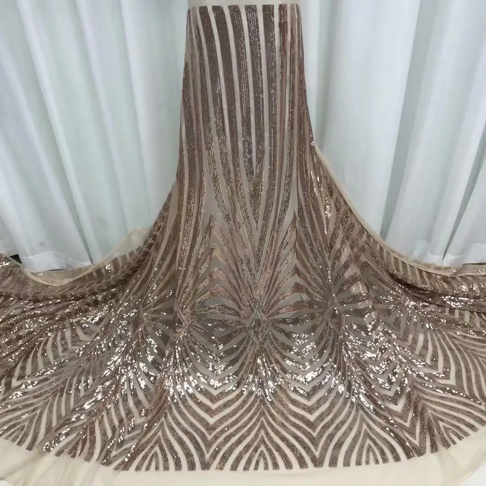 

African White Sequin Lace Fabric 2020 High Quality Lace French Tulle Nigerian Lace Fabrics For Wedding