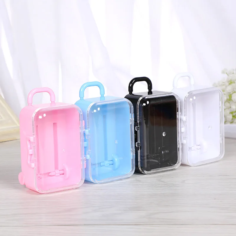 

Creative Travel Trolley Box-shaped Candy Box Mini Suitcase Transparent Candy Packaging Box Wedding Birthday Gift Candy Box