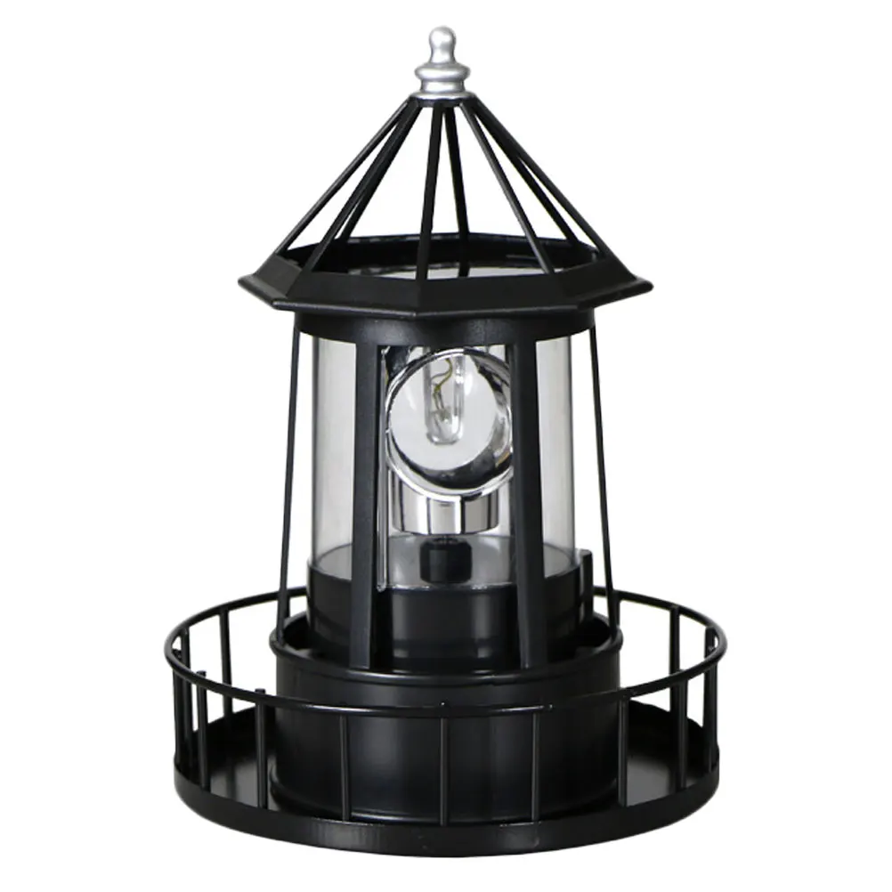 

LED Solar Revolving Light Decorative Landscape Lamp Outdoor Light Rotating Lighthouse Resin Hardware Iron Landscape Light