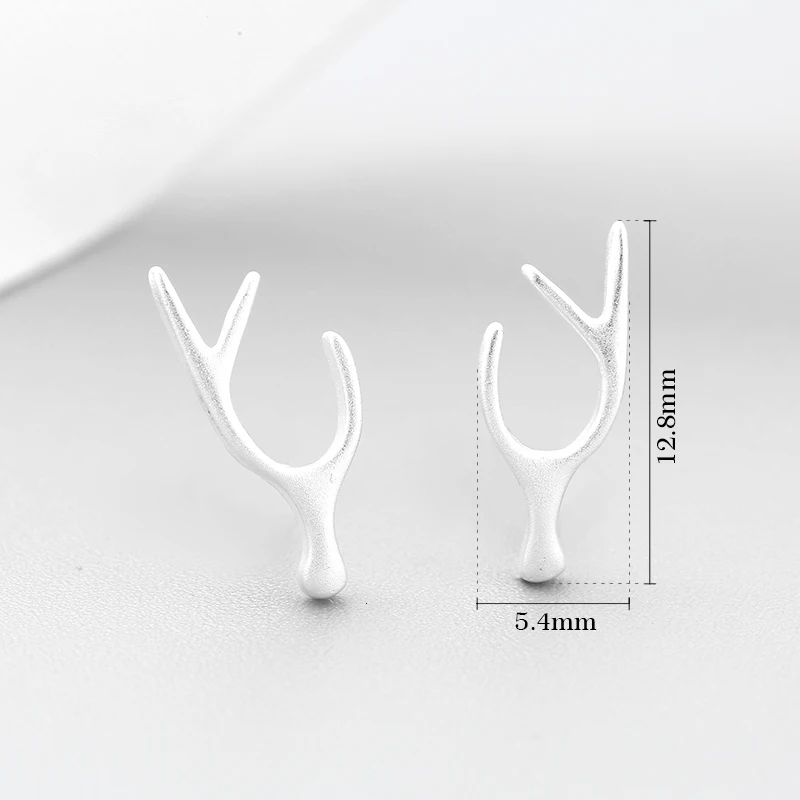 Милые крошечные Животные Олень рога форма Аутентичные стерлингового серебра 925