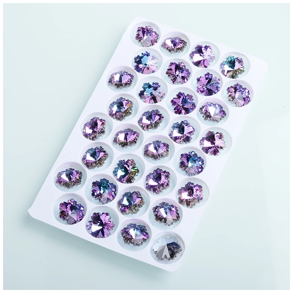 Juleecrystal 14 мм фотостены со снегом бусины для ожерелья|Бусины| |