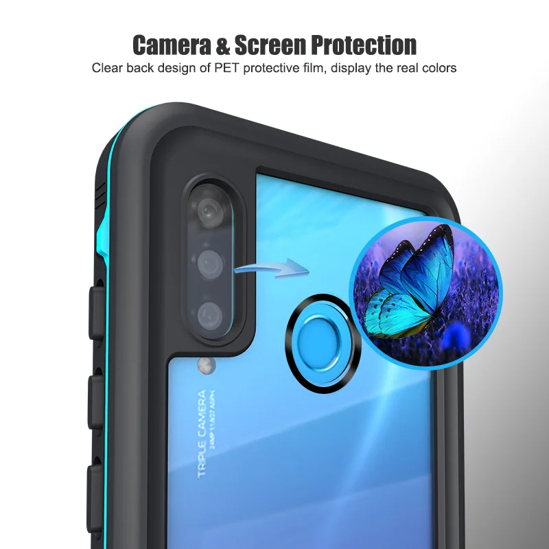 Водонепроницаемый силиконовый чехол для Huawei P30Lite P40Pro IP68 водонепроницаемый