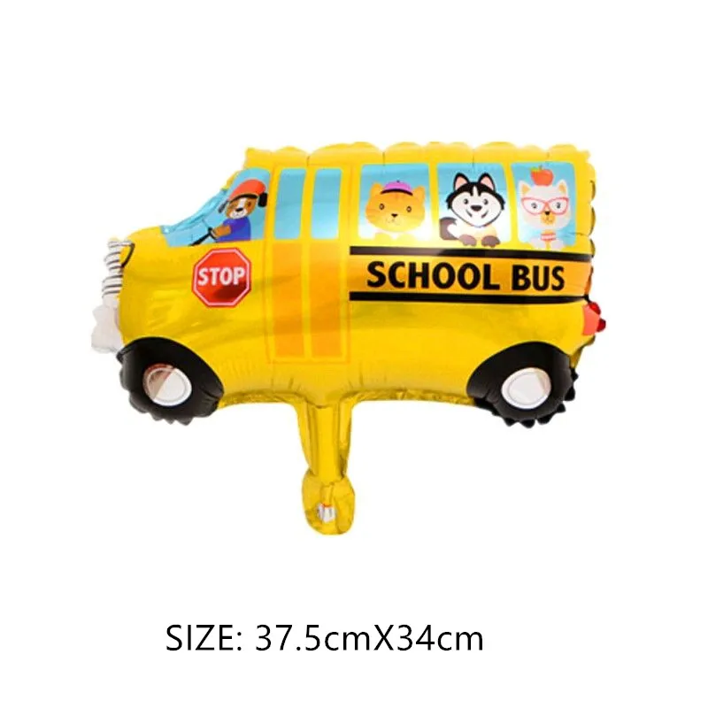 

New School Bus Big Truck Bus Aluminum Foil Balloon Birthday Party Decoration Children's Day Gift Inflatable Toy Ball