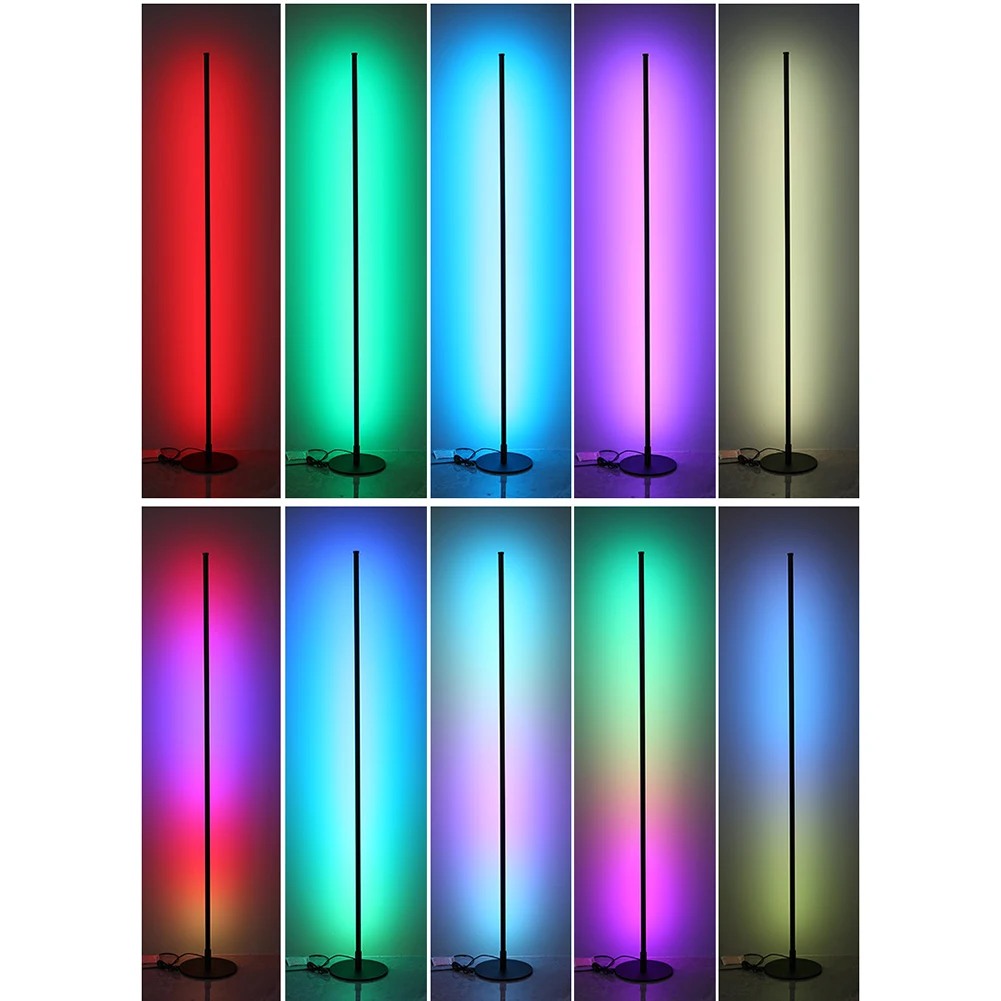 

RGB LED Floor lamp Bedroom Bedside Decoration Floor Light Living Rom Art Decor Indoor Atmospheric Standing Stand Lighting 1set