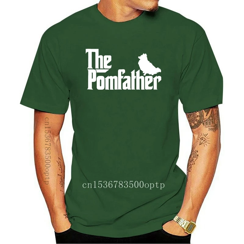 Новинка футболка для отца папы Мужская Черная с помпоном Забавный Померанский |