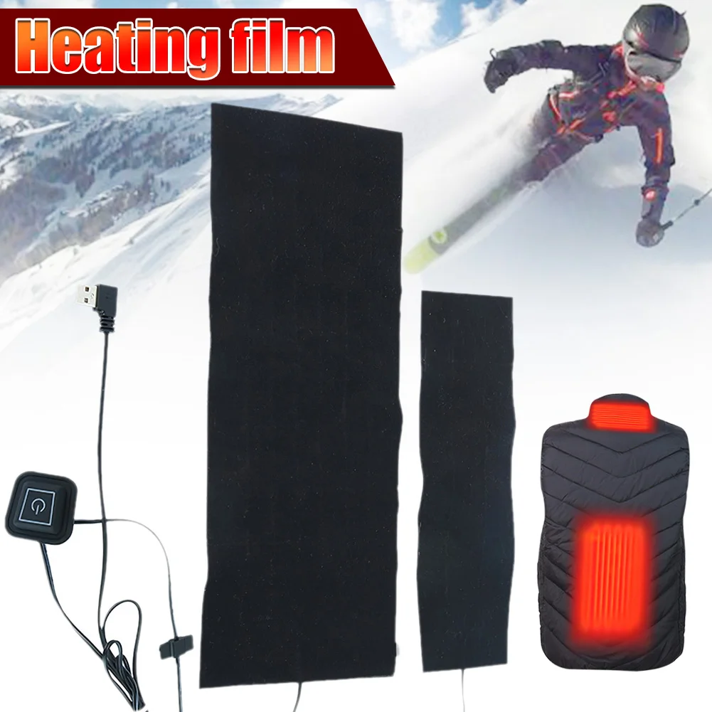

2 in 1 Electric Clothes Heating Pad USB Heated Pad with 3-Gear Adjustable Jacket Vest Heater for Waist Abdomen Winter Camping