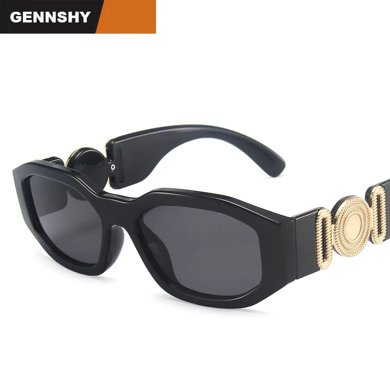 

2021 модные маленькие солнцезащитные очки для мужчин и женщин, винтажные многоугольные уникальные очки, прозрачные конфетные цветные океанс...