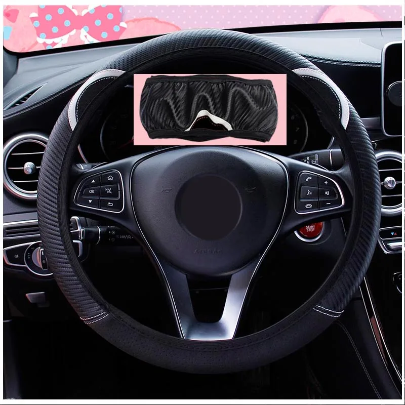Кошачий карбоновый чехол рулевого колеса автомобиля Противоскользящий для Toyota Corolla Avensis RAV4 Yaris Auris Hilux Prius verso MG 3 ZR Buick