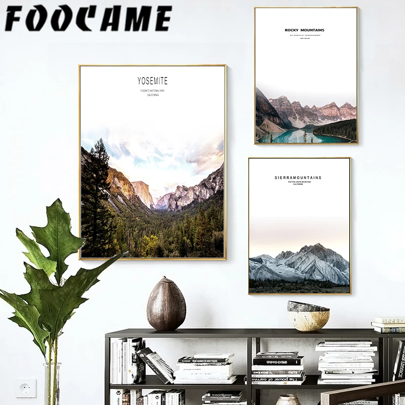 Настенная картина с изображением скандинавских гор настенный плакат на холсте