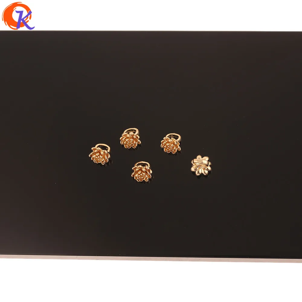

Cordial Design 50Pcs 7*7MM Jewelry Accessories/Charms/Flower Shape/DIY Making/Genuine Gold Plating/Hand Made/Earring Findings
