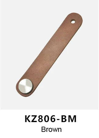 14cm single nail Багажная Ручка ящика двери кухонного шкафа Ручка из натуральной кожи черный коричневый мебельные ручки комод ручки для ящика шкафа - Цвет: 14cm single nail