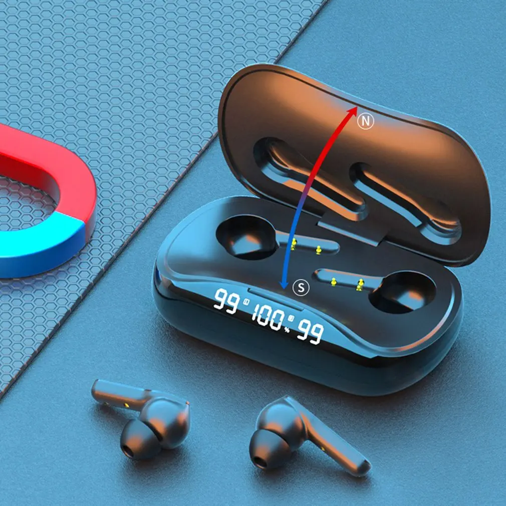 

Earphone Wireless Headset Bluetooth Headphone Binaural In-ear Stereo Clearer Sound Synchronization Rechargeable Headset