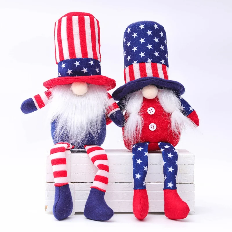 

Top Hat Long-legged Five-pointed Star Dwarf Plush Doll Desktop Living Room Decor Crafts American Independent Decoration