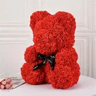 25 см, роза, медведь, искусственный медведь, роза, День Святого Валентина, для фото, день рождения, подарок для свадебной вечеринки