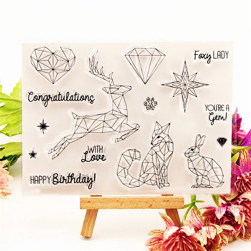 15*11 см горячая Распродажа алмазных оленей прозрачные штампы/силиконовые