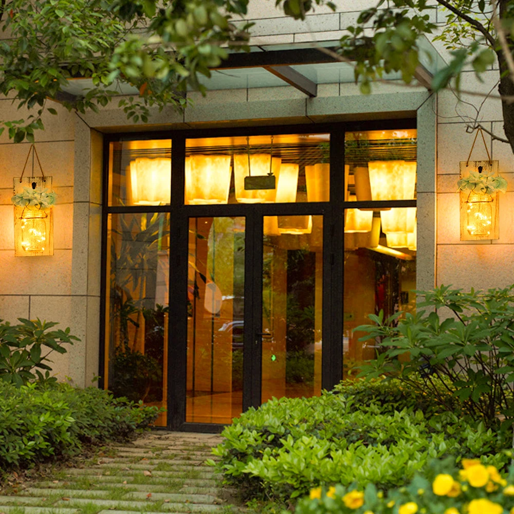 2 шт. стеклянная банка с завинчивающейся крышкой бра светодиодный Сказочный