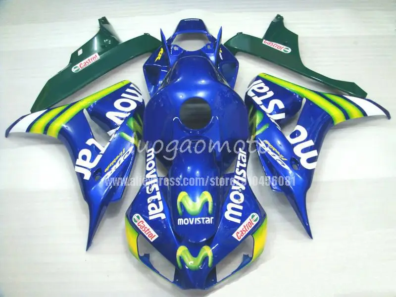 

100% NEW Fairings kit for honda cbr1000 2004 2005 2006 2007 BLUE MOVISTAR Injection Bodywork CBR1000 04 05 06 07 cbr1000rr #L29W