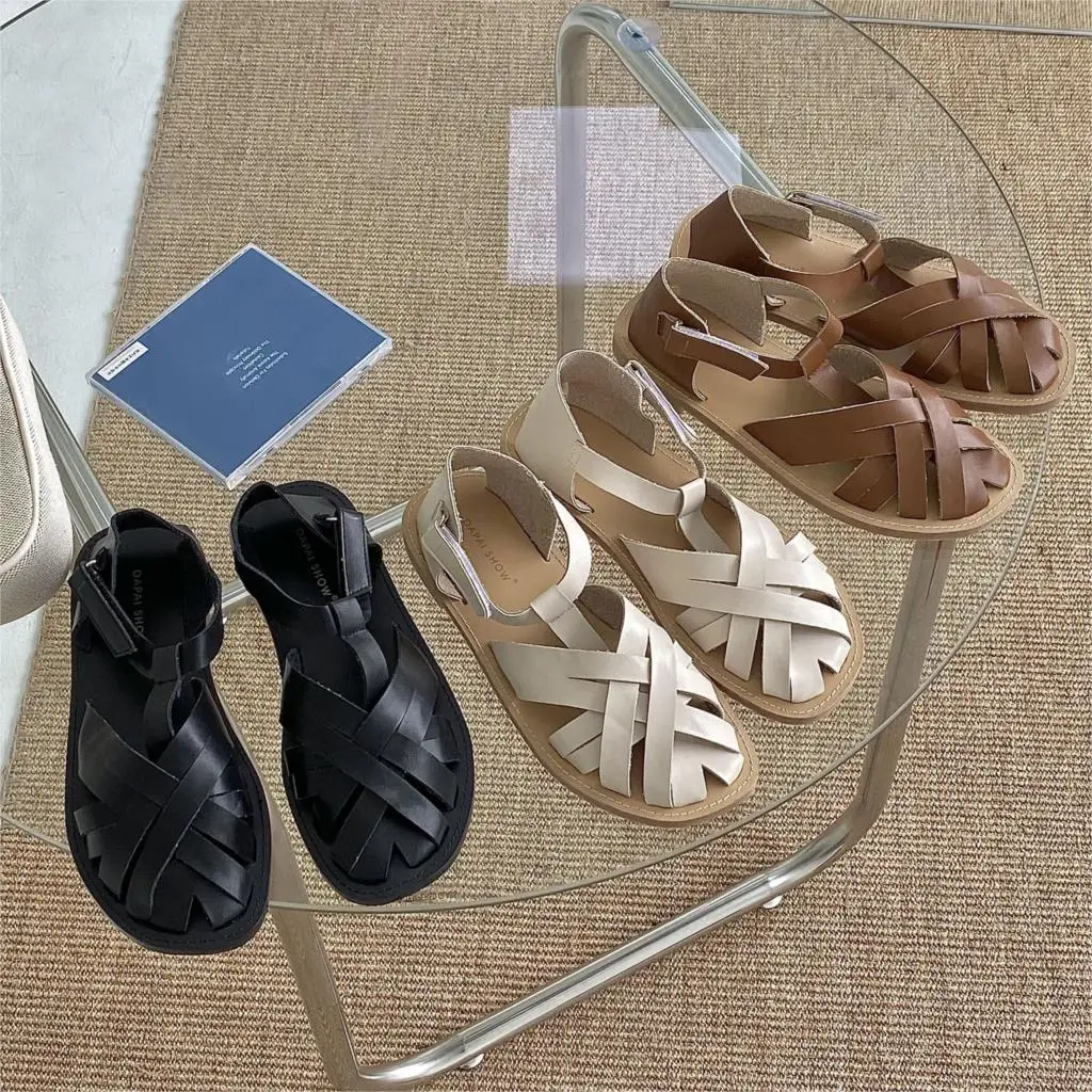 Женские сандалии Дышащие универсальные босоножки с закрытым носком и ремешком