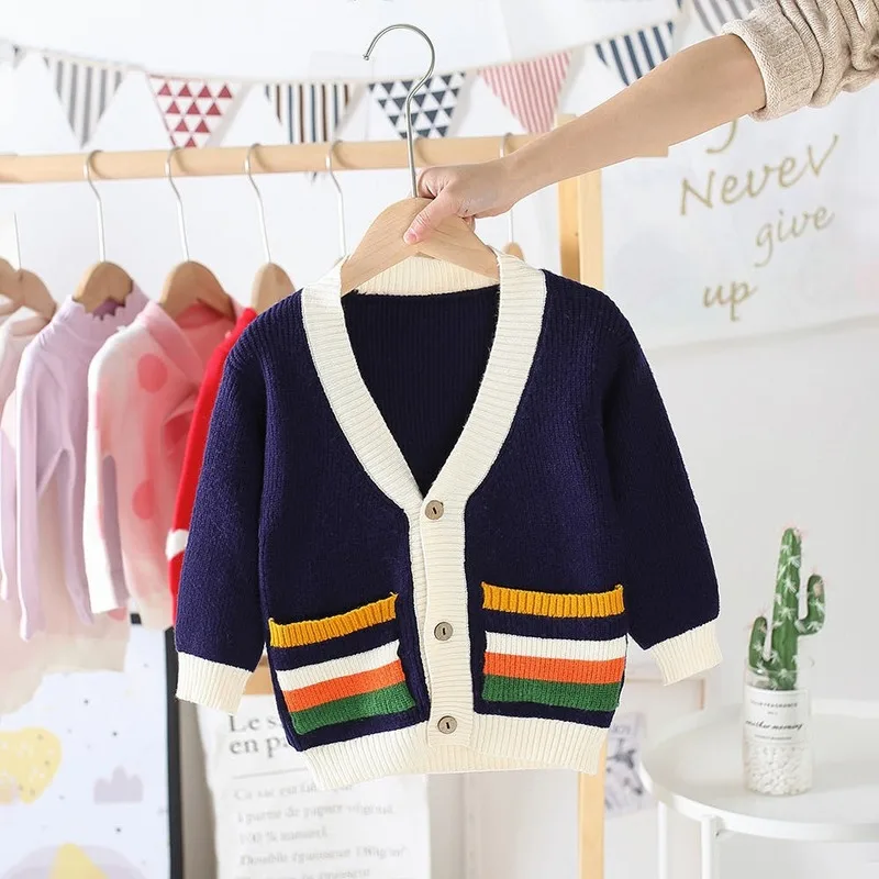 Детская весенняя одежда хлопковый свитер новинка 2019 детский вязаный для