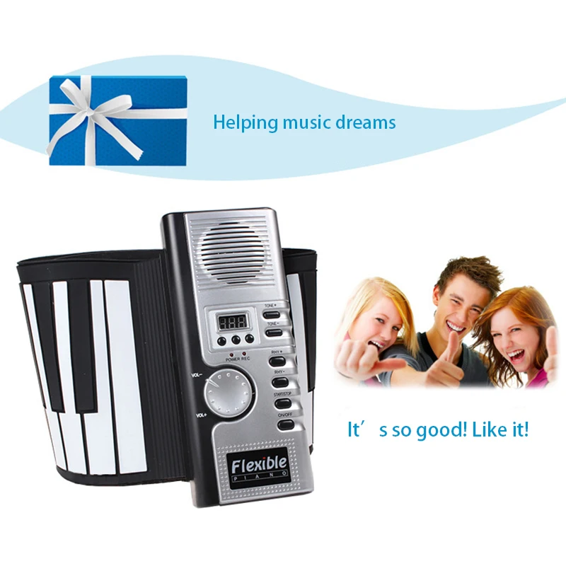 

61 ключи складное пианино профессиональный смарт складное пианино Портативный прочная силиконовая клавиатура начинающих инструмент скруч...