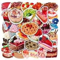 103050pcs ins wind net red dessert gourmet food graffiti stickers water cup luggage laptop water cup stickers wholesale