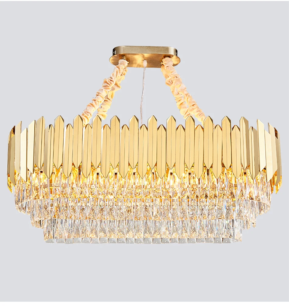 Прямоугольная хрустальная люстра, светильник ing Lustre Cristal, для гостиной, светодиодный, люстры, для кухни, остров, подвесной светильник, светильники