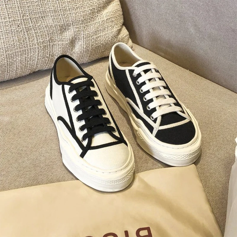 

Women's new dissolving thick soled Korean casual canvas shoes in summer 2021