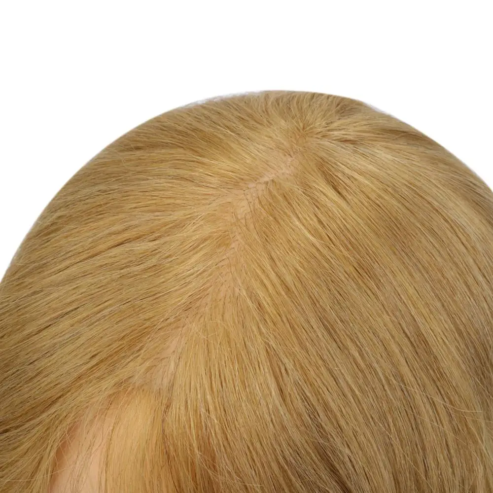 16 &quotблонд 100% человеческие волосы тренировочная голова манекен для практики коса