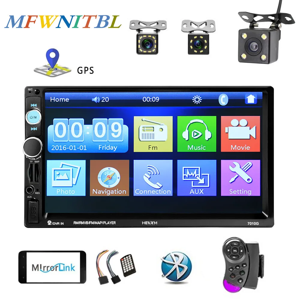 LTBFM Авторадио 2 Din автомобильное радио gps навигация " сенсорный экран MP4 MP5 плеер Bluetooth 2din Аудио стерео с камерой заднего вида