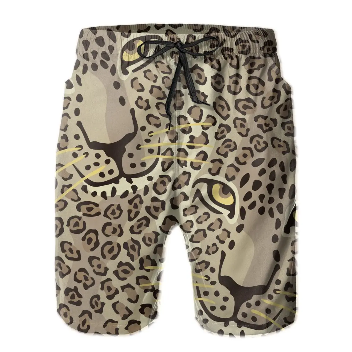 

Мужские плавательные шорты, купальный костюм с рисунком леопарда, пляжная одежда, шорты-бермуды