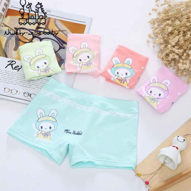 5 цветов модные милые Мультяшные боксеры для девочек детское хлопковое нижнее