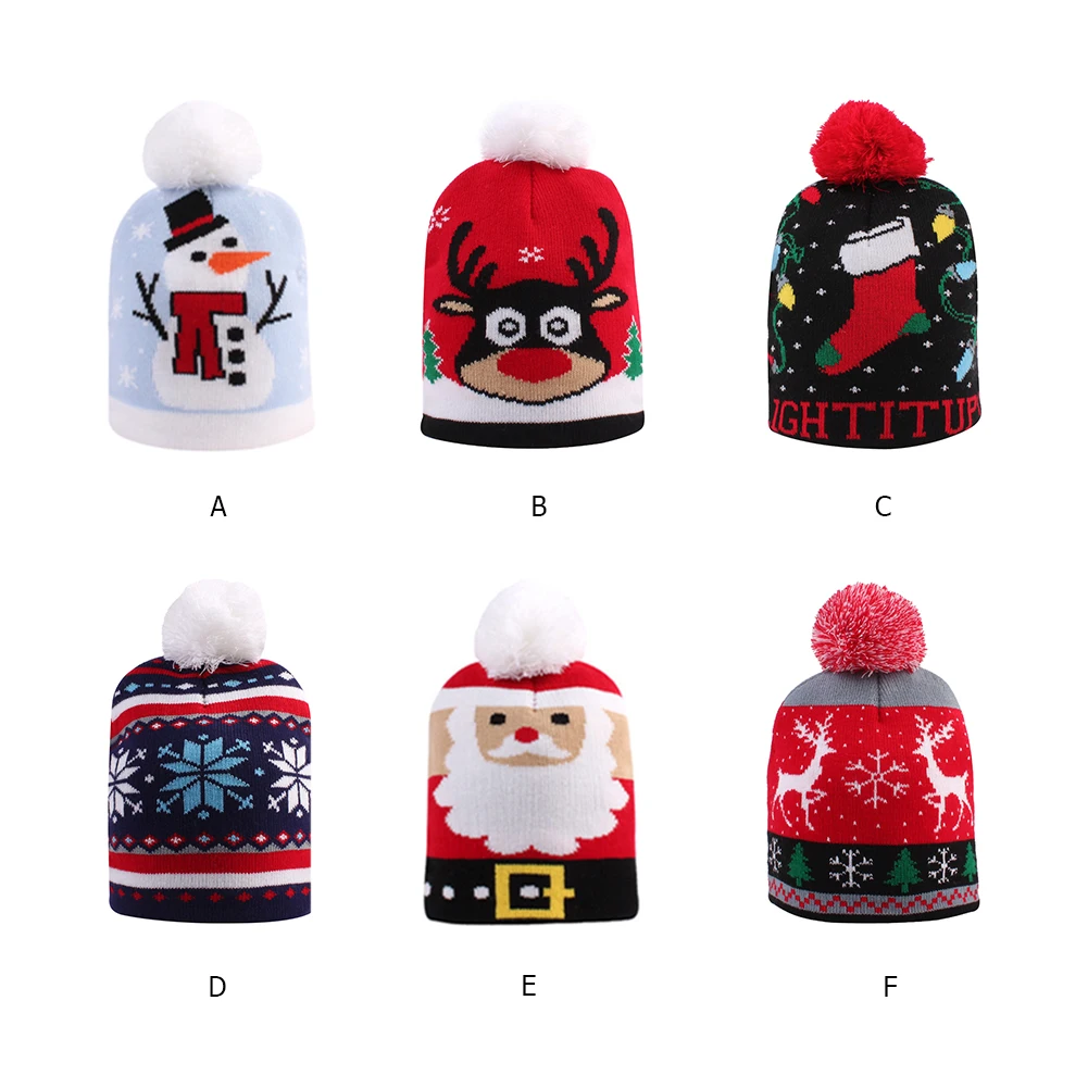 Вязаная Рождественская шапка VKTECH для маленьких мальчиков и девочек эластичная с