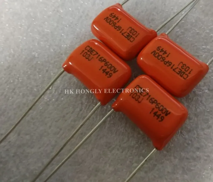Конденсатор пленочный CDE716P600V 472J 103J 393J 104J CDE 716P 600V 5% мкФ 0 0047 01 039 P = 12 мм 17 25 5 шт. -