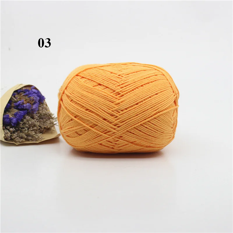 03 5pcs 5 шт. хлопок ручная вязка пряжа Органическая чесаная пряжа для вязания моющаяся Рекомендуемая иглы для вязания крючком № 2 - Цвет: 03 5pcs