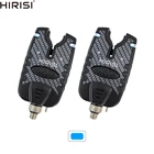 2 x сигнализация для ловли карпа с синим светодиодным звуковым сигналом, регулируемые индикаторы укуса для рыбалки рыбалка инструмент товары для рыбалки