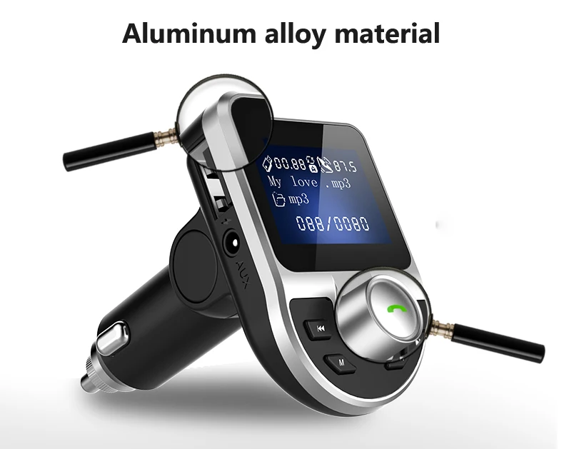 JINSERTA Handsfree автомобильный Bluetooth fm-передатчик модулятор AUX вход/выход воспроизведение музыки 3.1A двойной USB зарядное устройство с TF/U диск Play