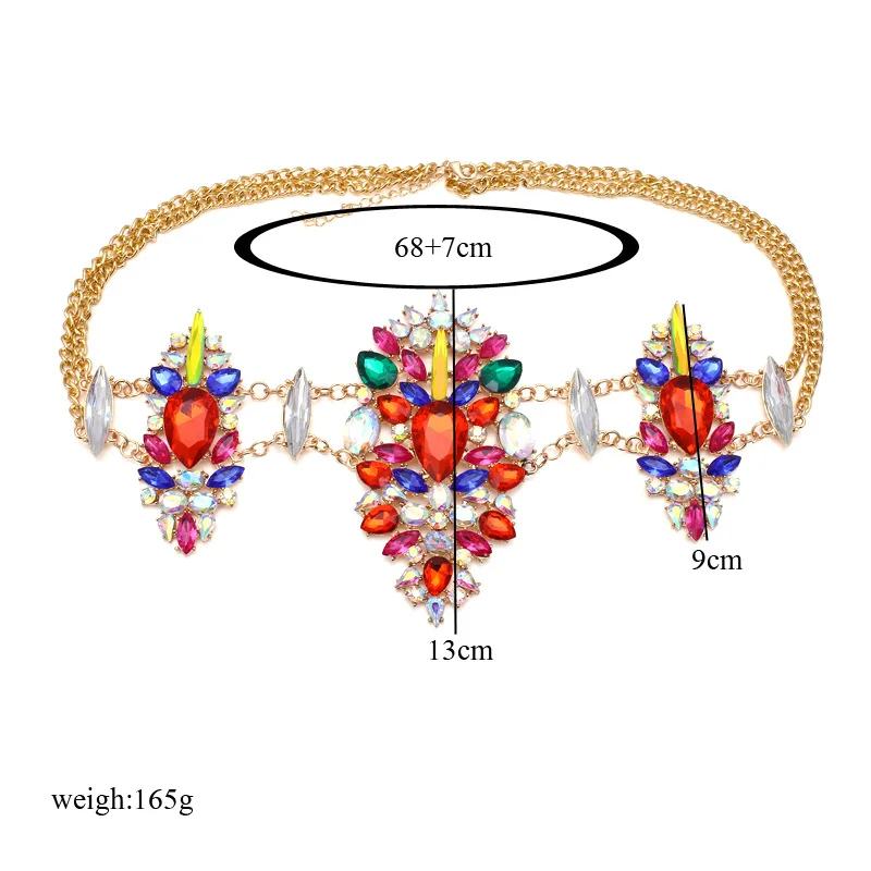 Новая Сексуальная дизайнерская Роскошная кристальная цепочка для тела модная
