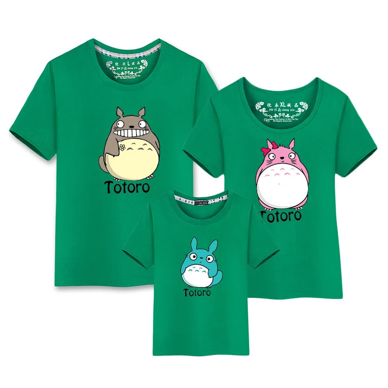 Футболка в стиле Мой сосед Тоторо одежда для маленьких девочек летняя матери и