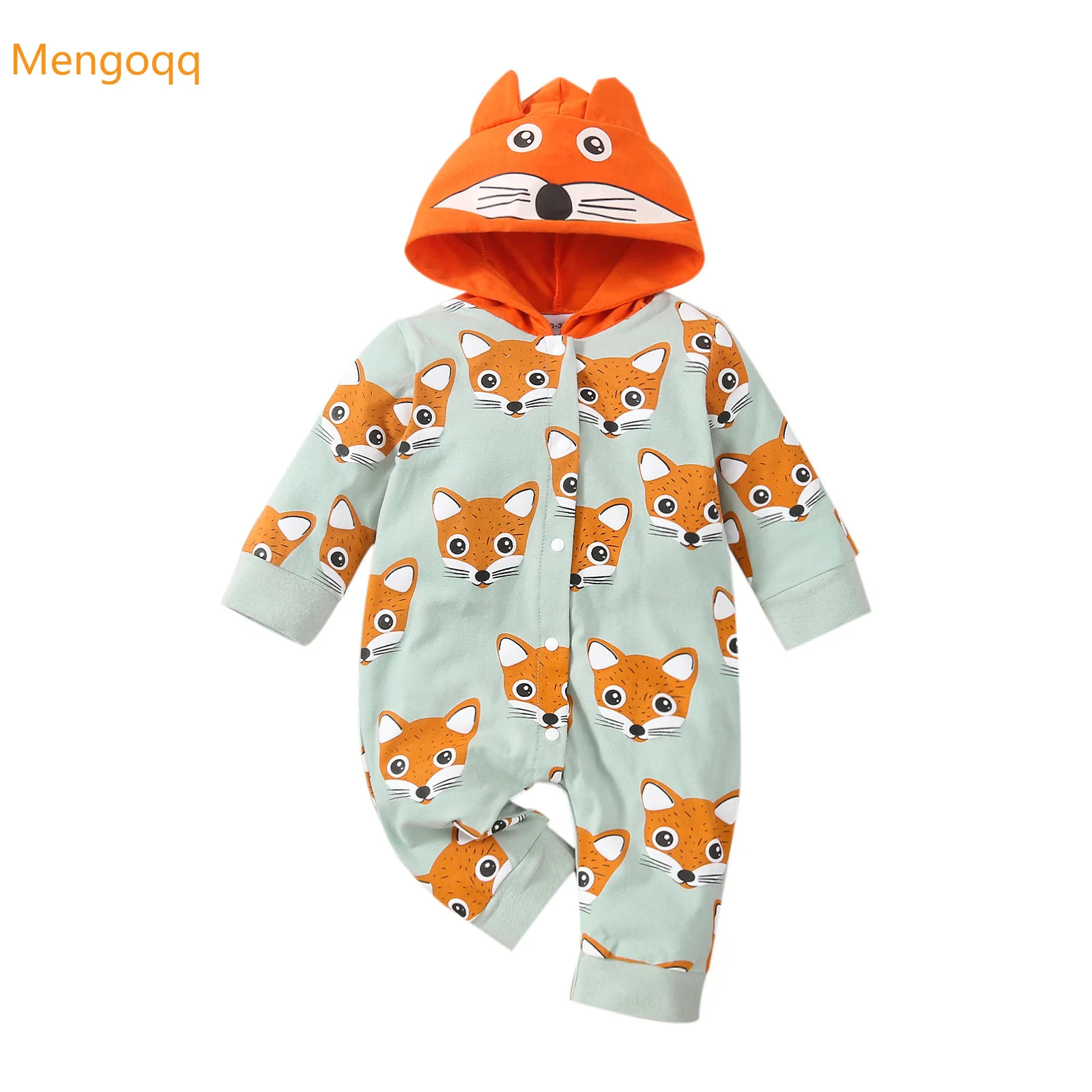 

Toddler Kids Baby Girls Boys Print Animals Hooded Outfits Infant Clothes Jumpsuits Casual Newborn Sunsuits Autumn Romper 0-18M