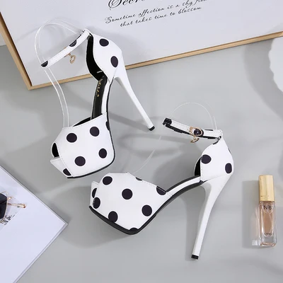 Женские туфли на очень высокой шпильке водонепроницаемые с волнистым верхом 2019 |