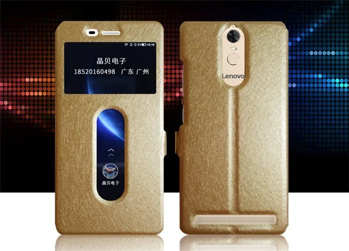 Чехол для Lenovo K5 Note чехол быстрое окошко для просмотра ответа стенд телефонные чехлы для Lenovo K5 Note Vibe флип чехол Капа A7020 5,5 Coque