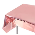 1 шт., 100x273 см, розовая Золотая скатерть, покрытие для свадебного стола, для взрослых, для детей, для дня рождения, вечерние, для украшения, одноразовые скатерти, Weds deco