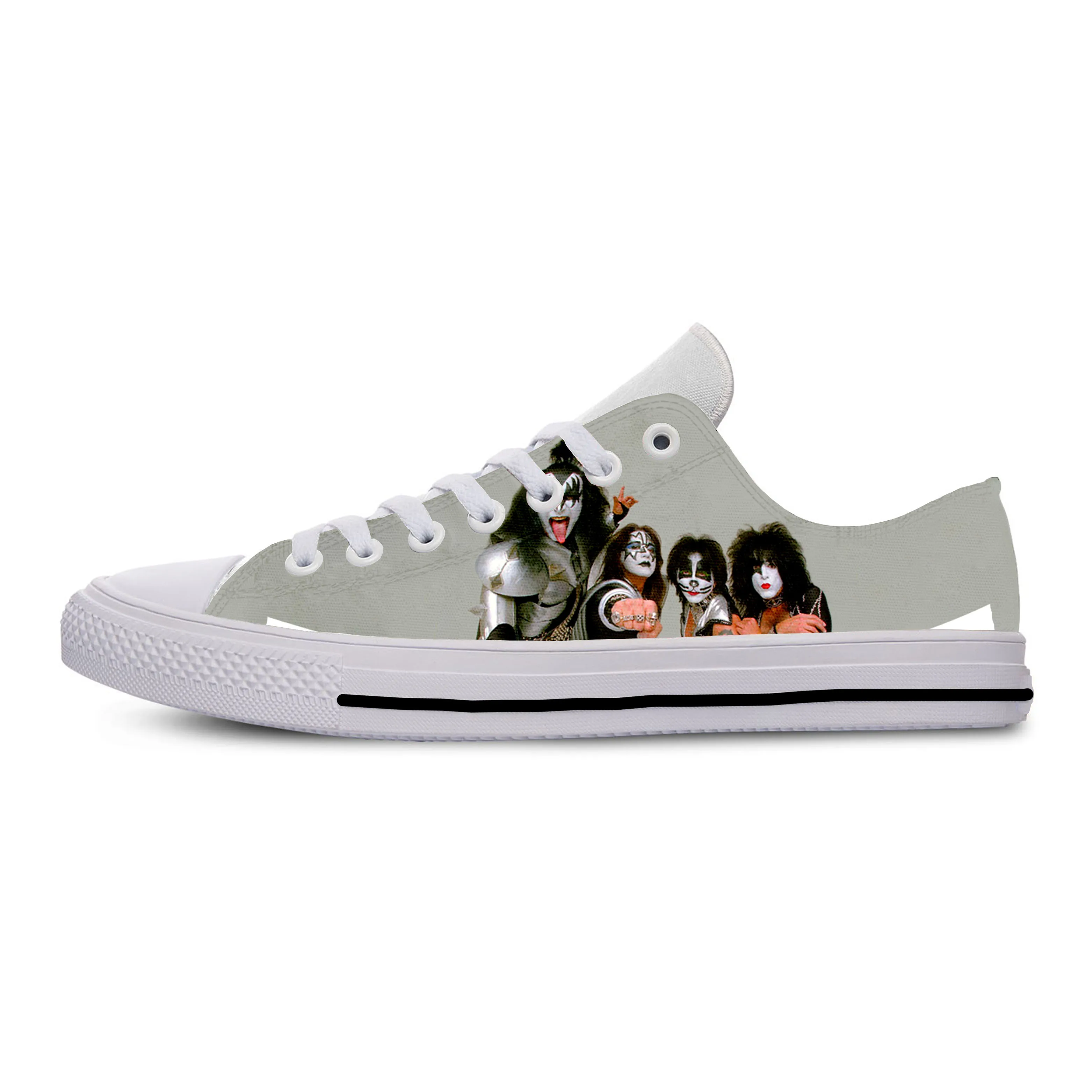 Kiss band 2019 Горячая Мода 3D кроссовки для мужчин/женщин Высокое качество печать