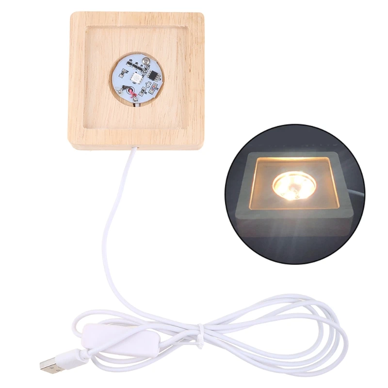 USB креативный 3D ночник с хрустальным шариком прикроватная лампа светящаяся